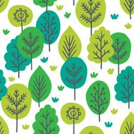Seamless pattern with trees N19
