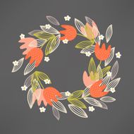 Wreath with tulips N2