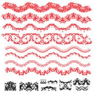 Frame Elements Set - different lace and ornamental borders