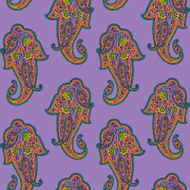Seamless Pattern with floral ornament N199
