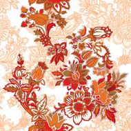 Seamless Pattern with floral ornament N200