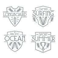Surfing badges and icons