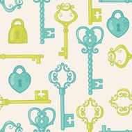 Seamless pattern with keys N3