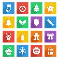 bright christmas icons