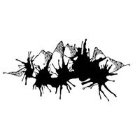 Abstract monochrome mountains