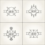 Outline logo templates