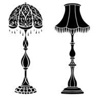 Vintage furniture set floor lamps