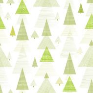 Abstract pine tree forest seamless pattern background