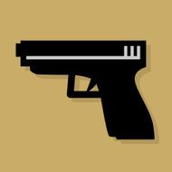 Gun icon or sign