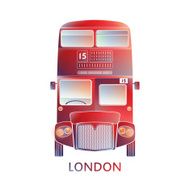 London symbol - Red bus icon Modern design N2