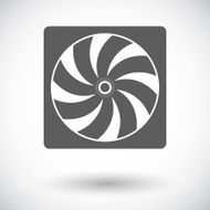 Radiator fan flat icon N2