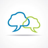 cloud shape message bubble icon