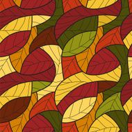 Seamless pattern with leafs Vector illustration