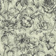 Rose pattern blue N2