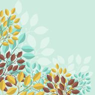 Natural abstract background with branches of leaves N2