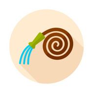 Garden Hose flat icon with long shadow N2