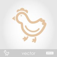 Chicken vector icon