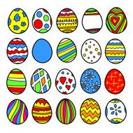 Vector set of easter eggs N2