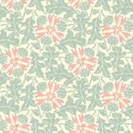 turquoise floral seamless pattern