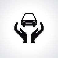 Hands and car symbol N2