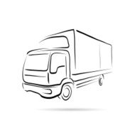 Truck abstract lines vector design concept N2