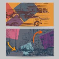 Set of city banner design elements vector illustration N4