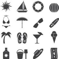 Silhouette Summer and Holiday Icons