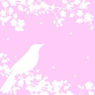 blooming tree and birds N6