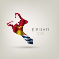 Flag of KIRIBATI as a country with shadow N2