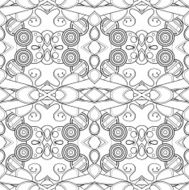 Vector Seamless Monochrome Abstract Pattern N47