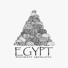 Triangular stone ornament Design element logo print