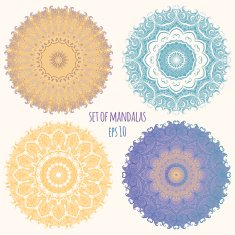 Set of color mandalas