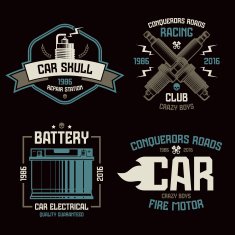 Car repair and racing emblems N5
