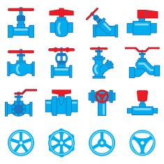 Valve and Taps icon set