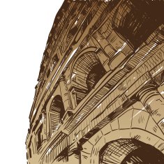 Rome Coliseum hand drawn vector illustration N2