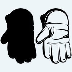 Cricket ball in a wicket keeping glove N2