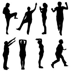 Vector silhouette of a woman N1832