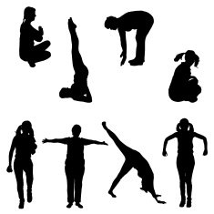 Vector silhouette of a woman N1833
