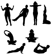 Vector silhouette of a woman N1834