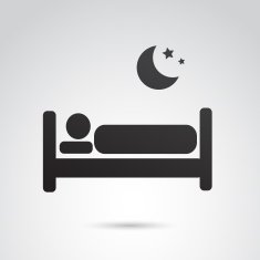Bed icon isolated on white backgound N3