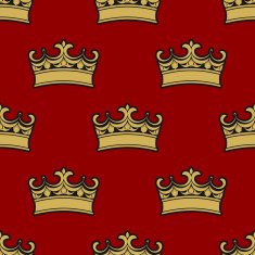 Seamless pattern of golden crowns