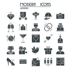 wedding icons set N17