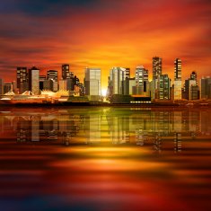abstract background with panorama of vancouver N57