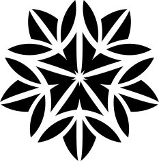 Ornaments Mandala Floral Silhouette N24