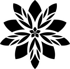Ornaments Mandala Floral Silhouette N26