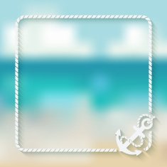 Nautical card template with anchor free image download