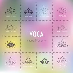 Set of logos for a yoga studio N3