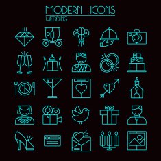 wedding icons set N18