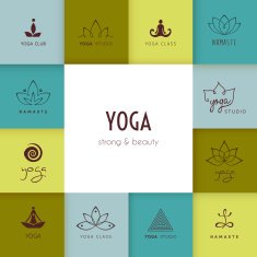 Set of logos for a yoga studio N4