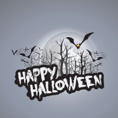 Happy Halloween Card Template N24